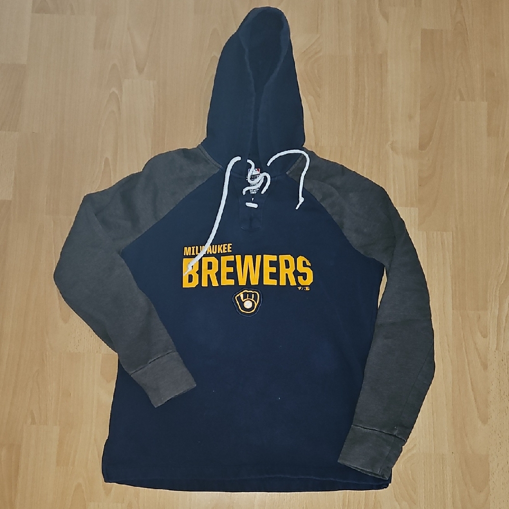 Navy and Gray Milwaukee Brewers Hoodie